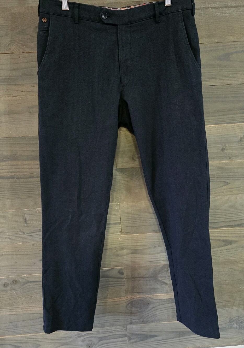 Meyer Black Trousers/Dress Pants Size EU 52 US 36x32 Cotton Blend BONN